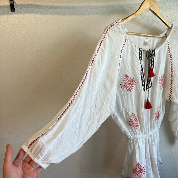 Eberjey Ivory Fiesta Nador Rhea Beach Summer Cotton Romper Size Small/Medium - Picture 3 of 14